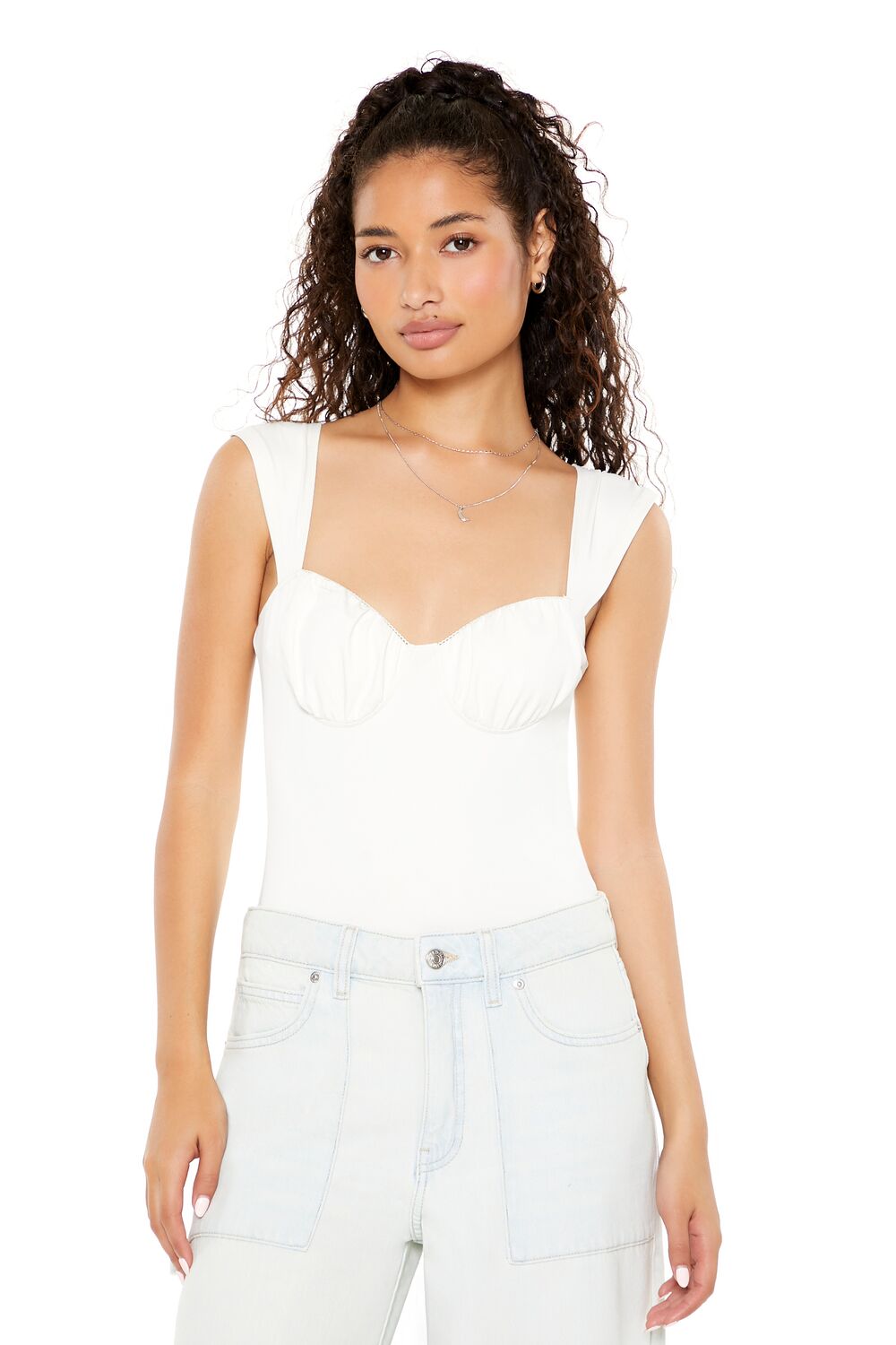 Ruched Sweetheart Bodysuit
