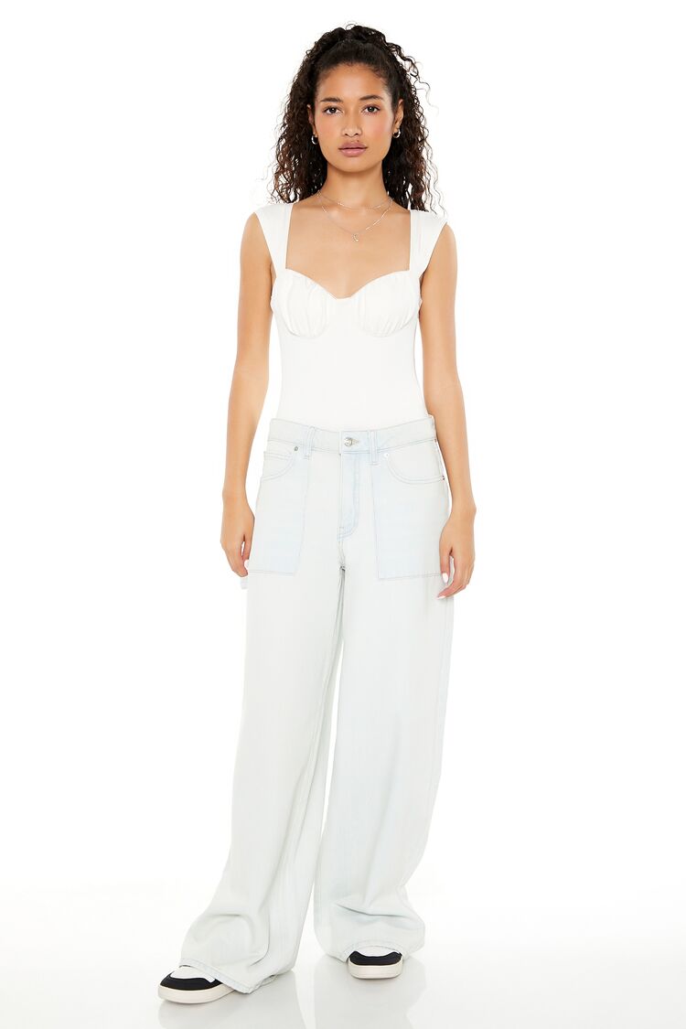 Ruched Sweetheart Bodysuit