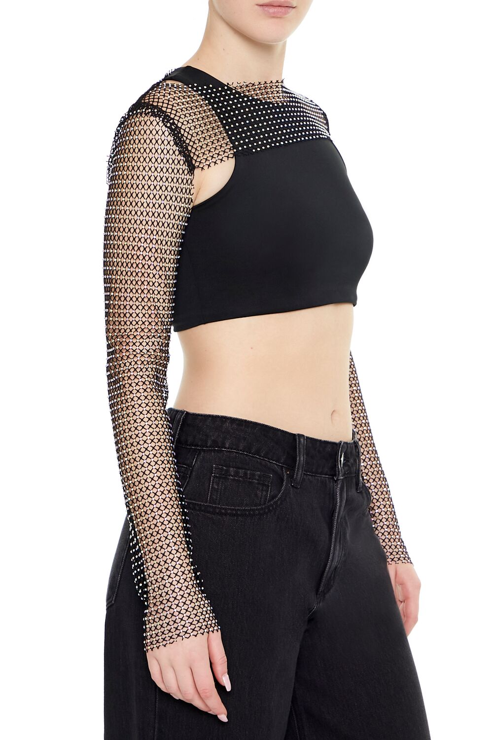 Rhinestone Fishnet Shrug