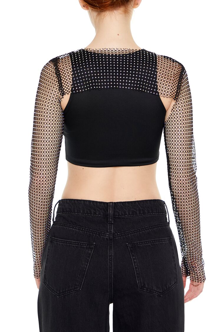 Rhinestone Fishnet Shrug