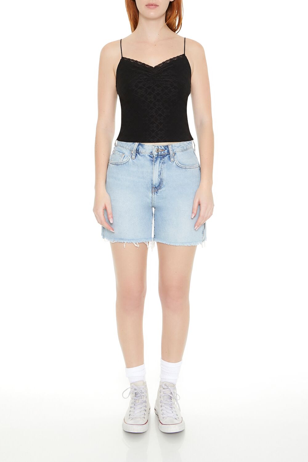 Eyelet Lace-Trim Cami