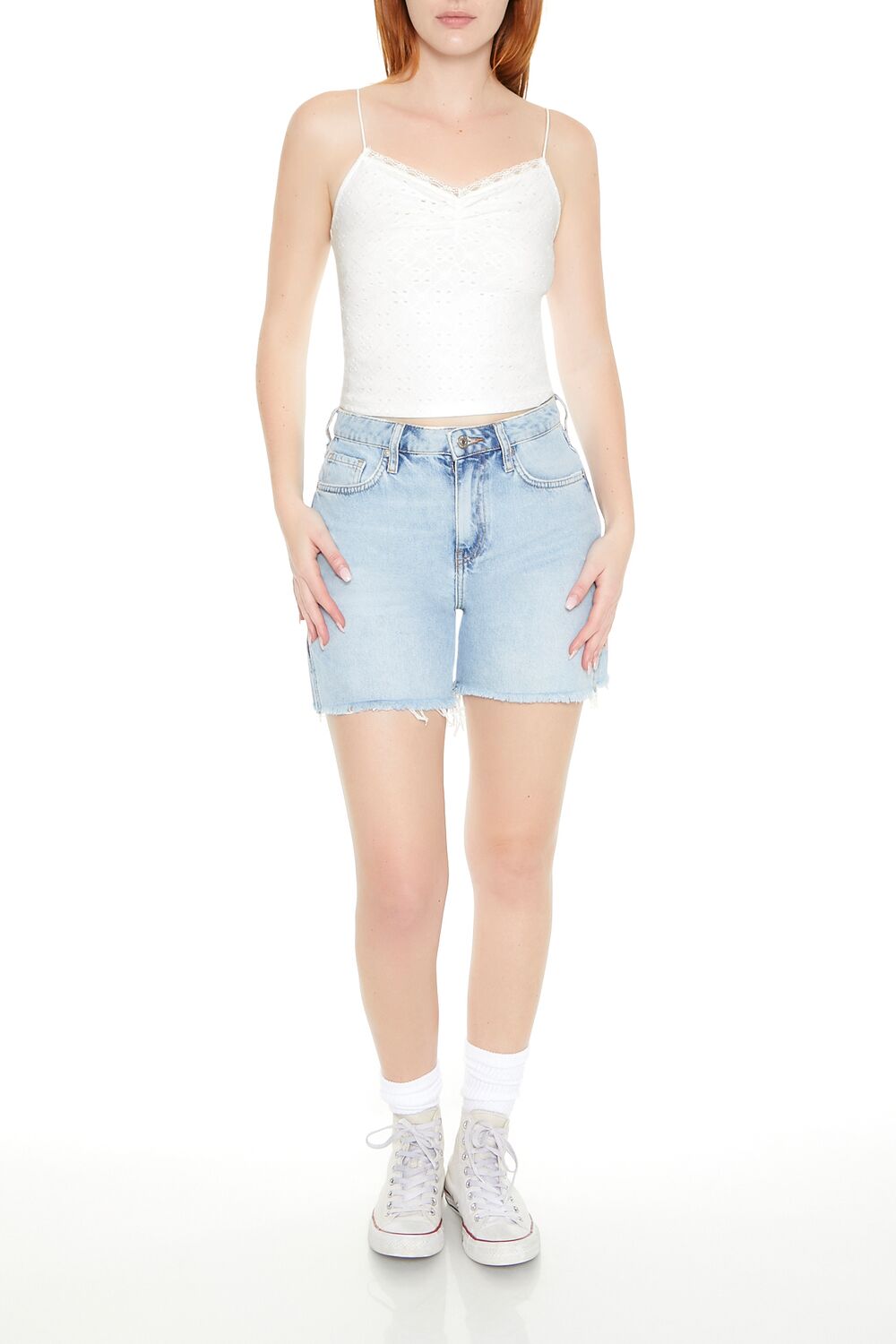 Eyelet Lace-Trim Cami