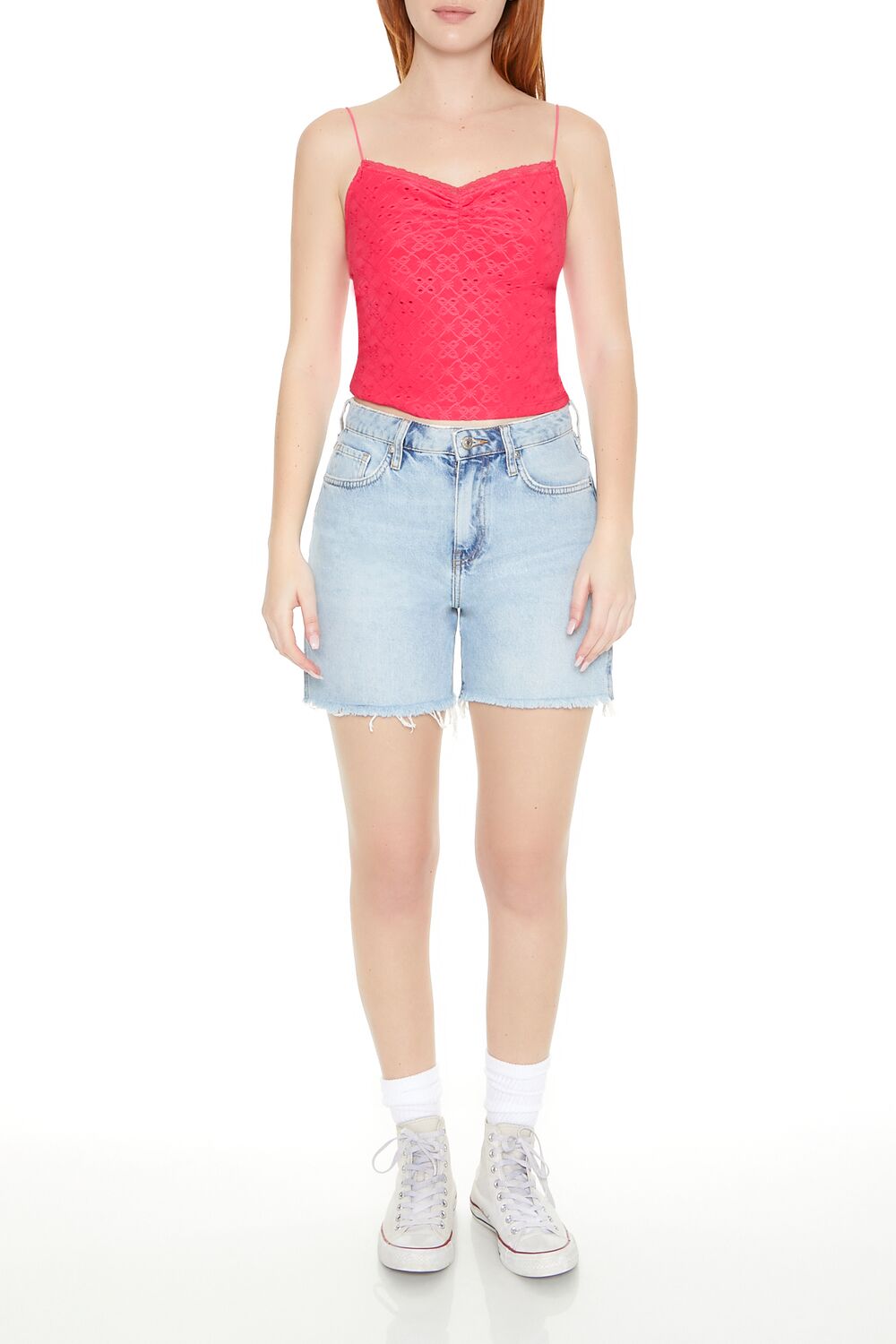 Eyelet Lace-Trim Cami
