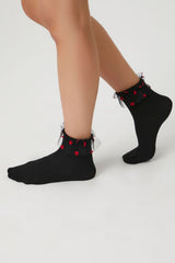 Heart Ruffle Crew Socks