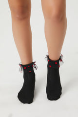 Heart Ruffle Crew Socks