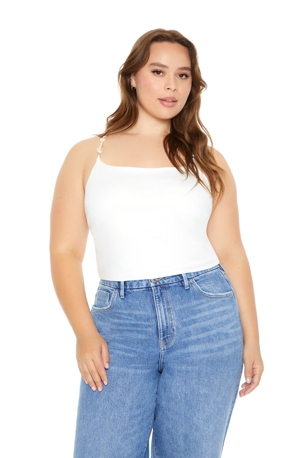 Plus Size Faux Pearl Cami