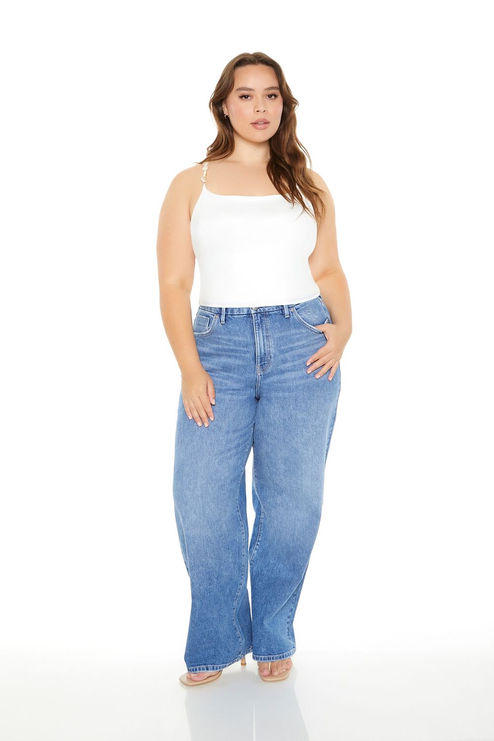 Plus Size Faux Pearl Cami