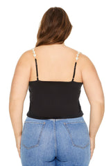 Plus Size Faux Pearl Cami