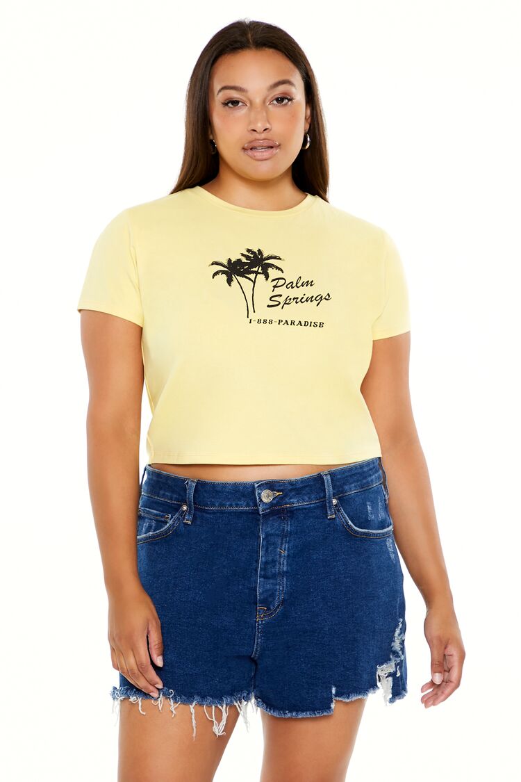 Plus Size Palm Springs Baby Tee