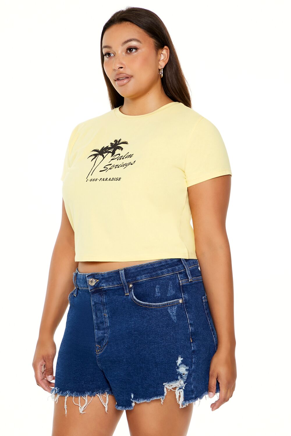 Plus Size Palm Springs Baby Tee