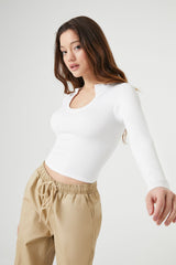 Seamless Split-Neck Crop Top