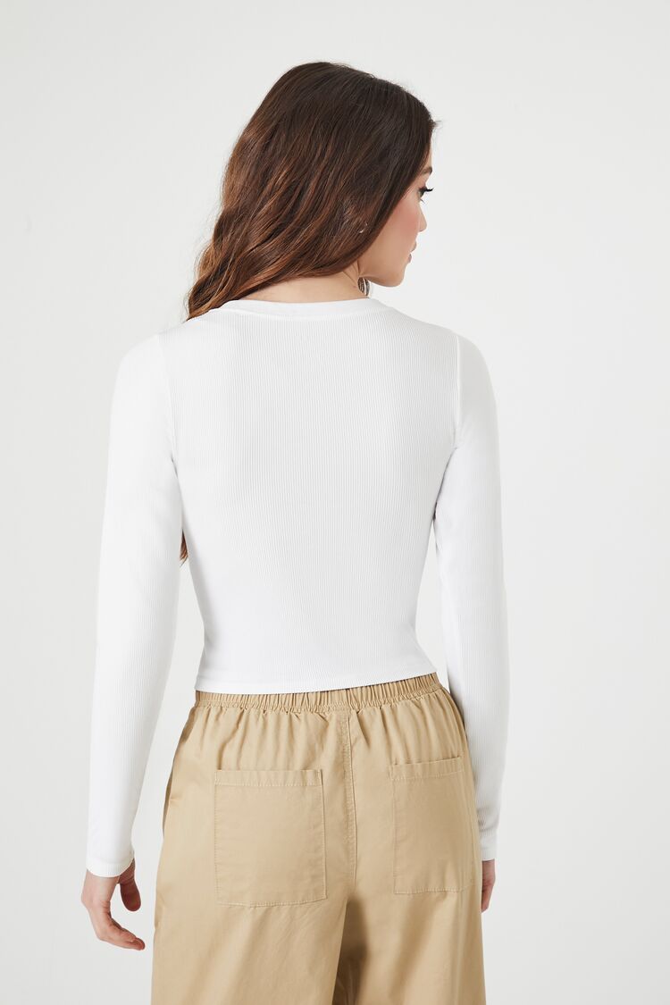 Seamless Split-Neck Crop Top