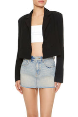 Cropped Double-Breasted Blazer