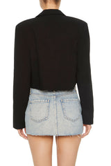 Cropped Double-Breasted Blazer