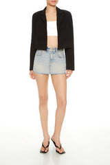 Cropped Double-Breasted Blazer