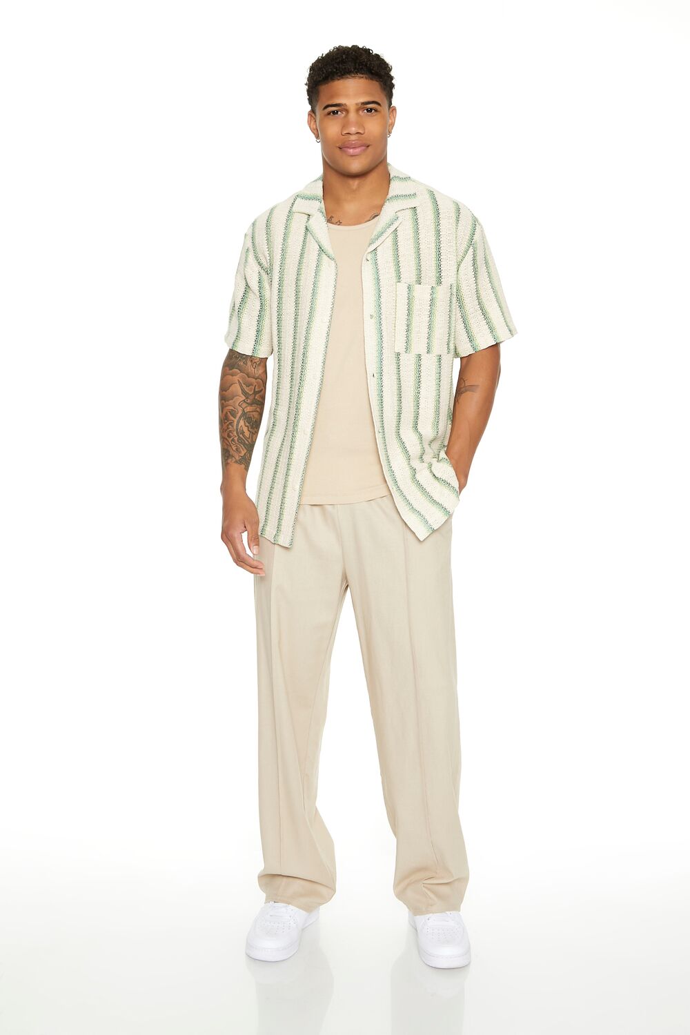 Striped Patch Pocket Shirt
