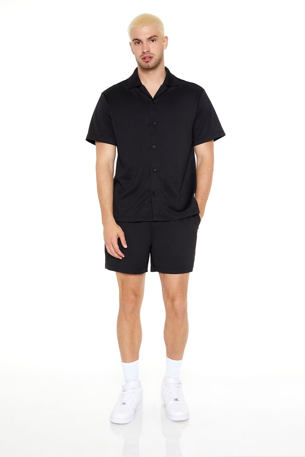 Cuban Collar Button-Up Shirt