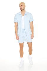 Textured Drawstring Shorts