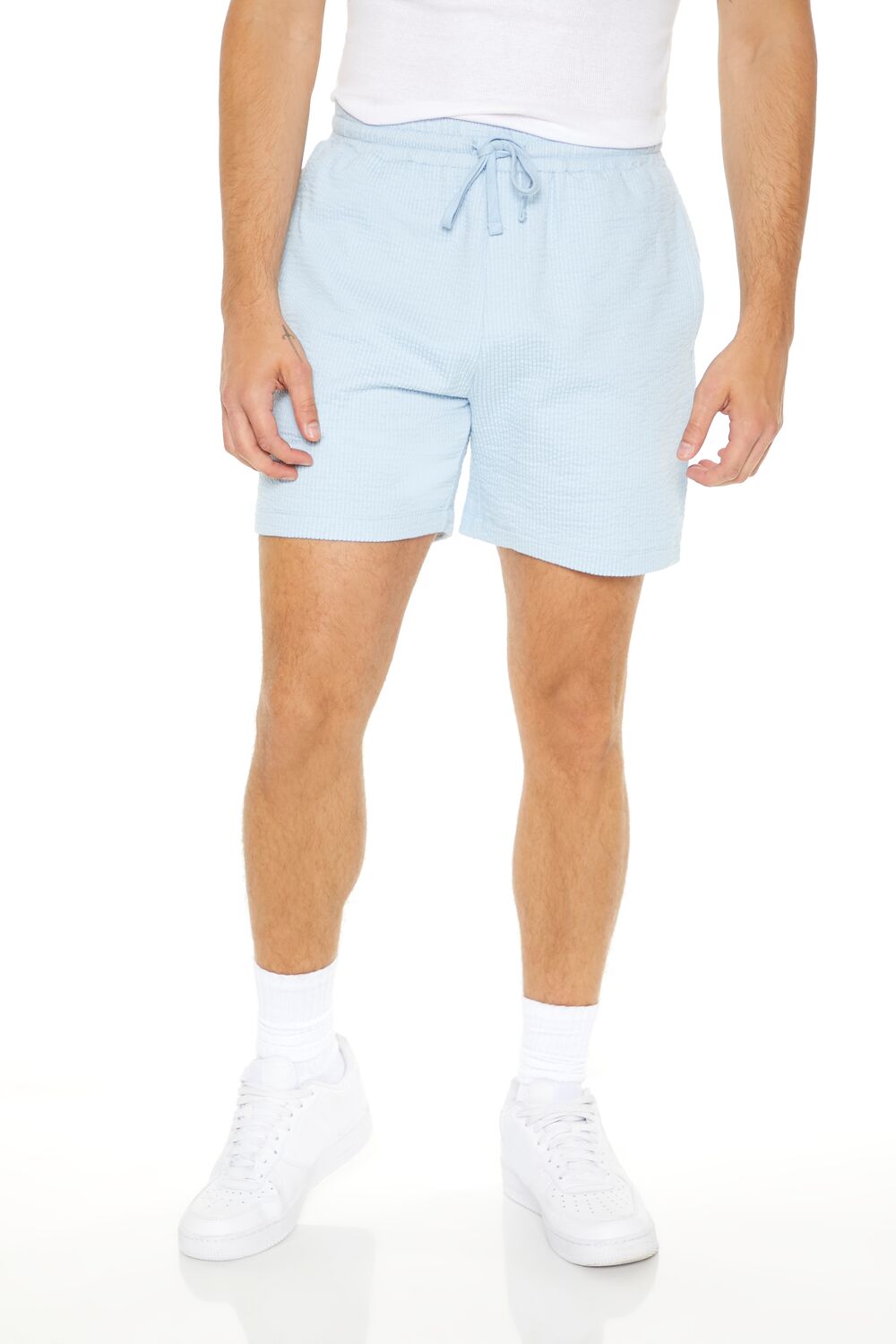 Textured Drawstring Shorts