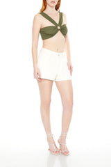 Twill Mid-Rise Shorts