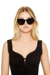 Tinted Round Frame Sunglasses