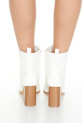 Pointed-Toe Block Booties