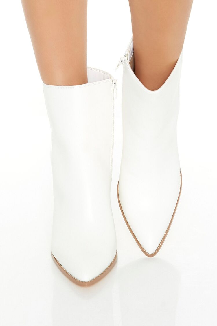 Pointed-Toe Block Booties