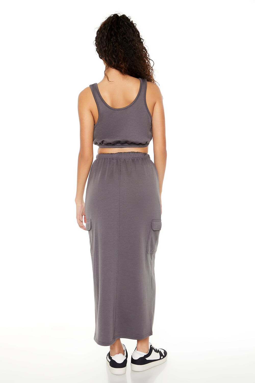 Fleece Crop Top & Maxi Skirt Set