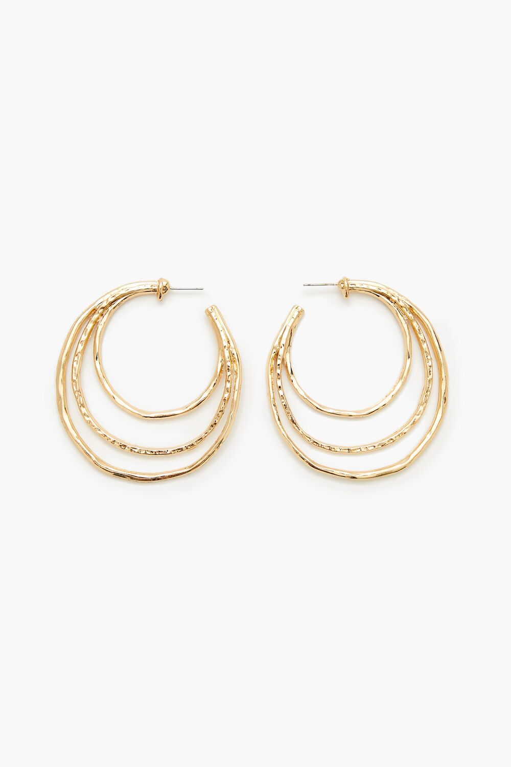 Hammered Multi-Hoop Earrings