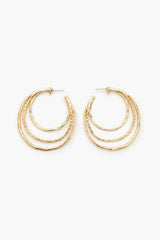 Hammered Multi-Hoop Earrings