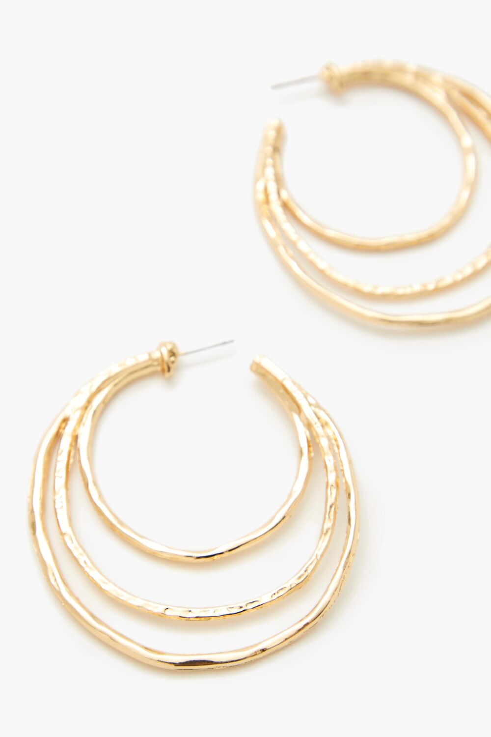 Hammered Multi-Hoop Earrings
