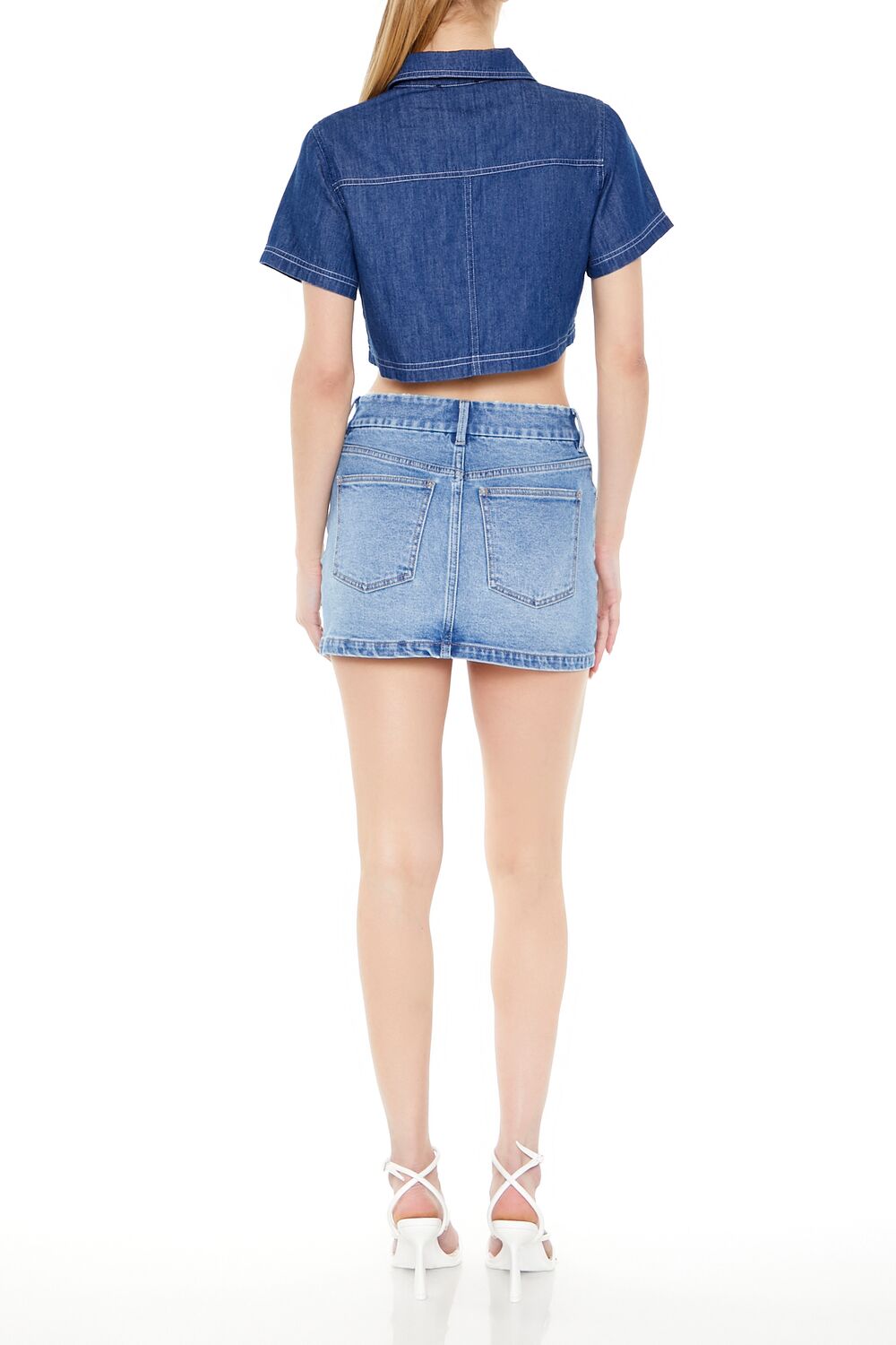 Stretch-Denim Mini Skirt
