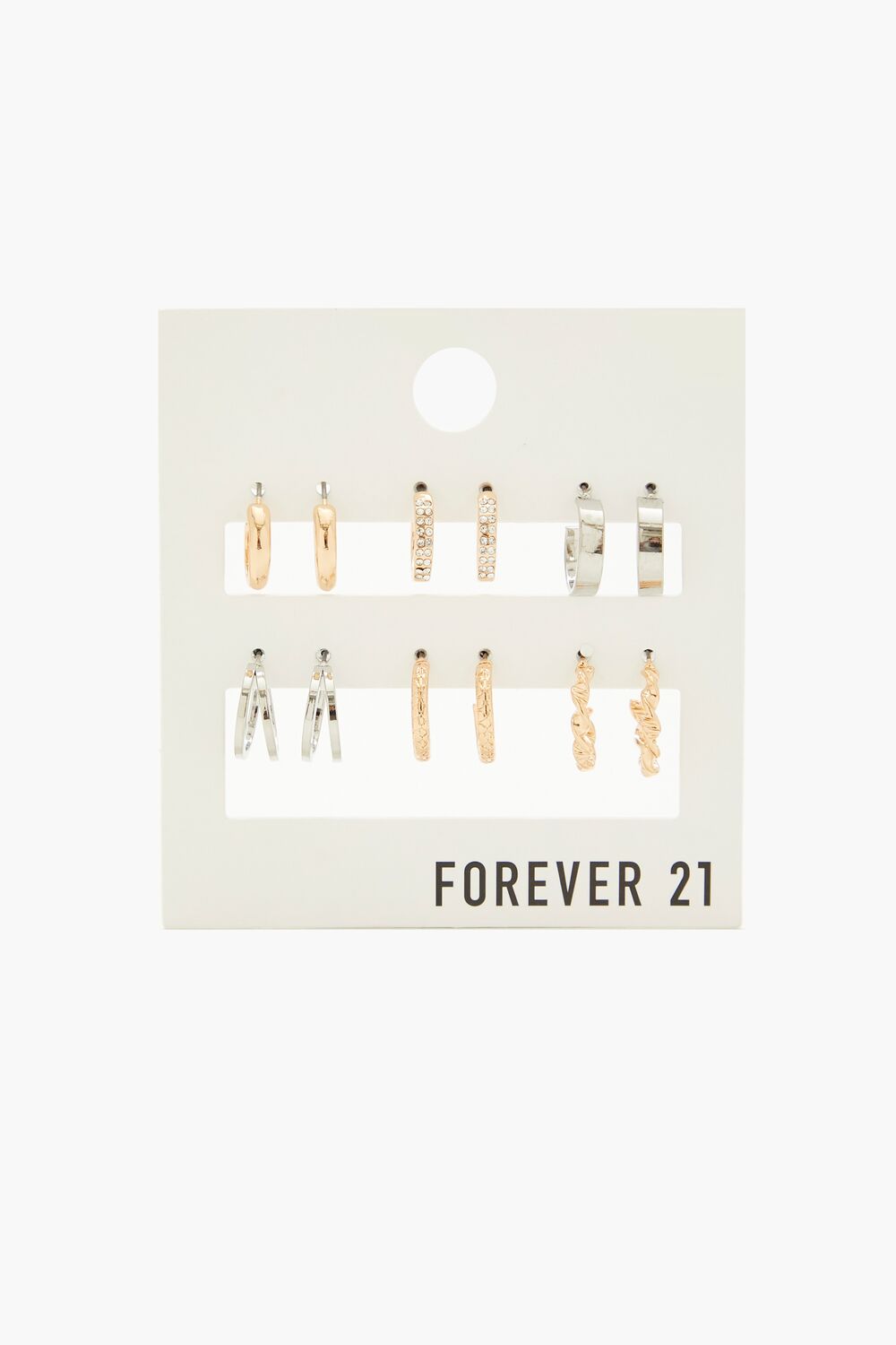 Rhinestone Hoop Earring Set