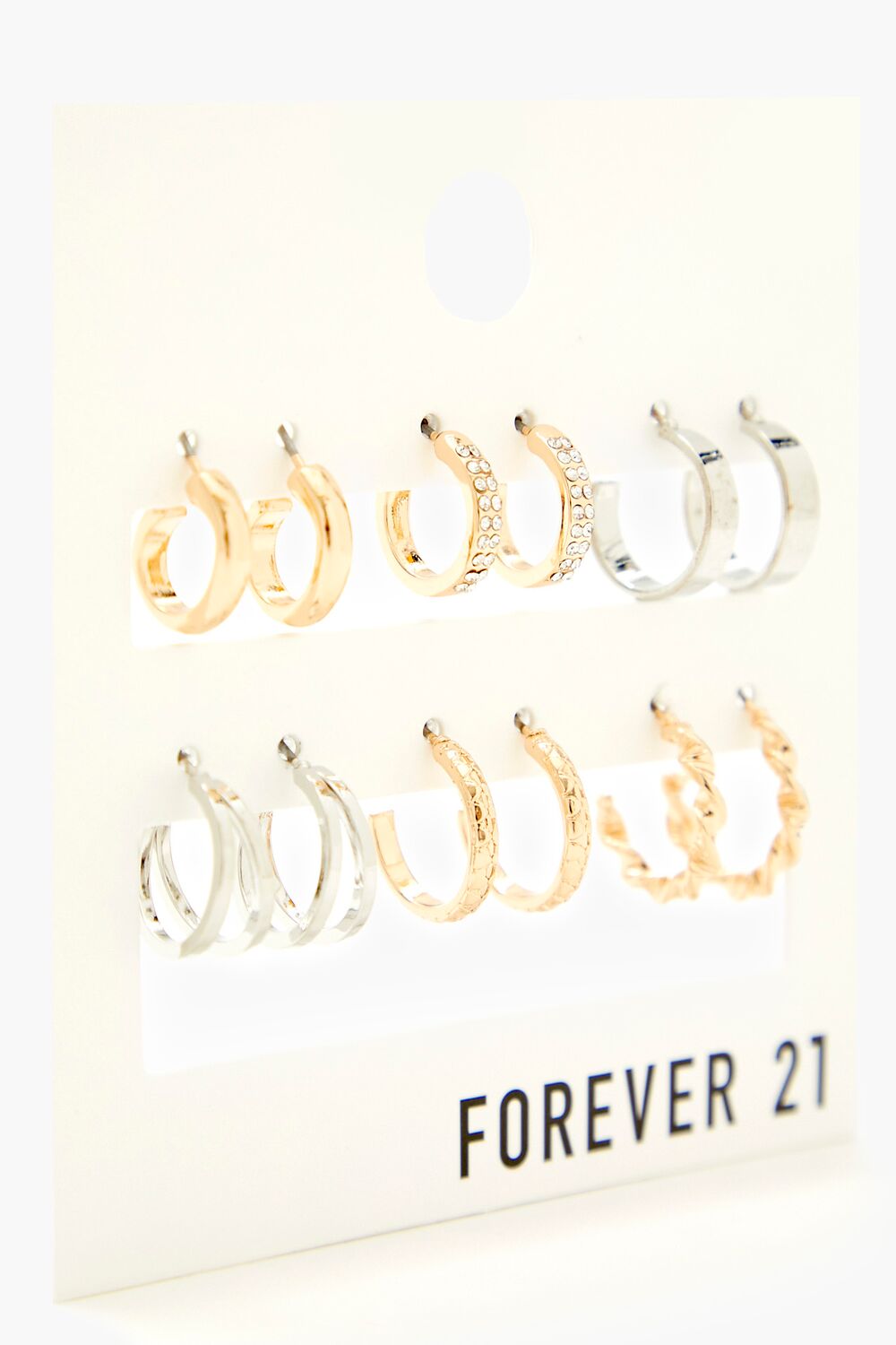 Rhinestone Hoop Earring Set