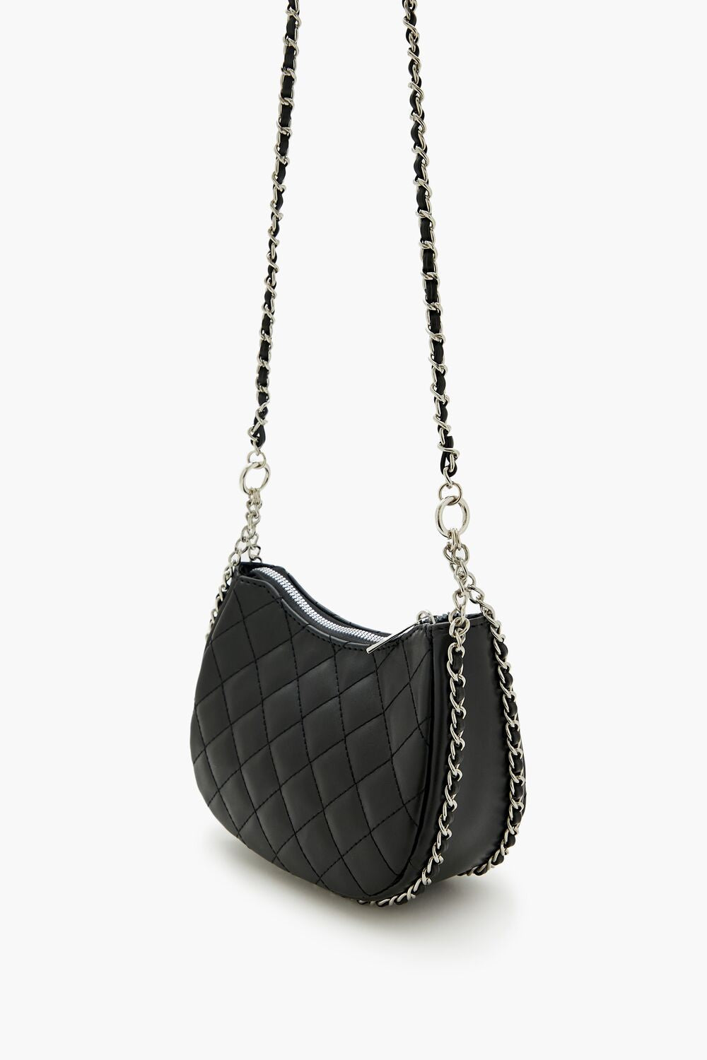 Quilted Crescent Crossbody Bag