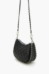 Quilted Crescent Crossbody Bag
