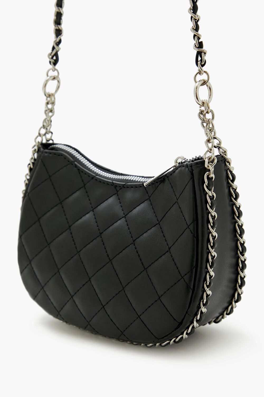 Quilted Crescent Crossbody Bag
