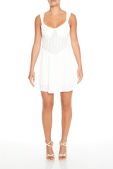 Textured Bustier Mini Dress