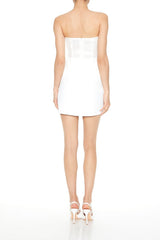 Floral Lace Tube Mini Dress