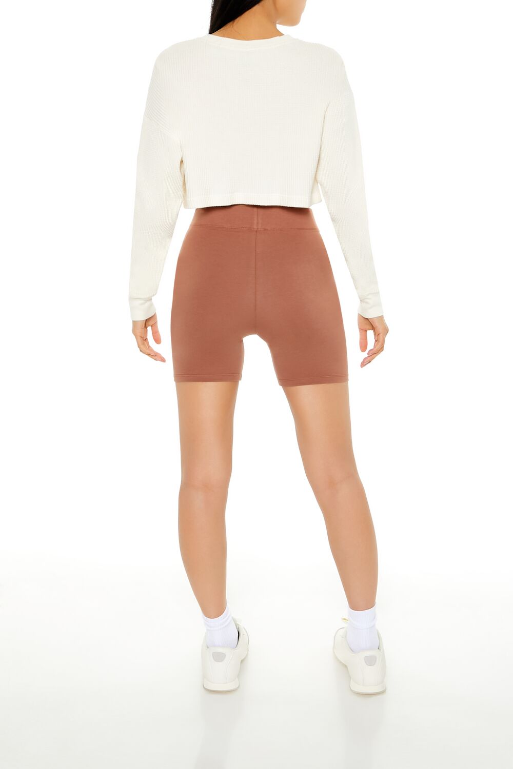 Cotton-Blend High-Rise Biker Shorts