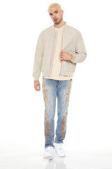 Drop-Sleeve Bomber Jacket