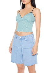 Gingham Plaid Cropped Cami