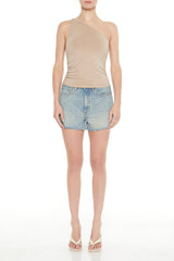 Ruched One-Shoulder Tank Top