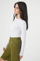 Ribbed Long-Sleeve Bodysuit