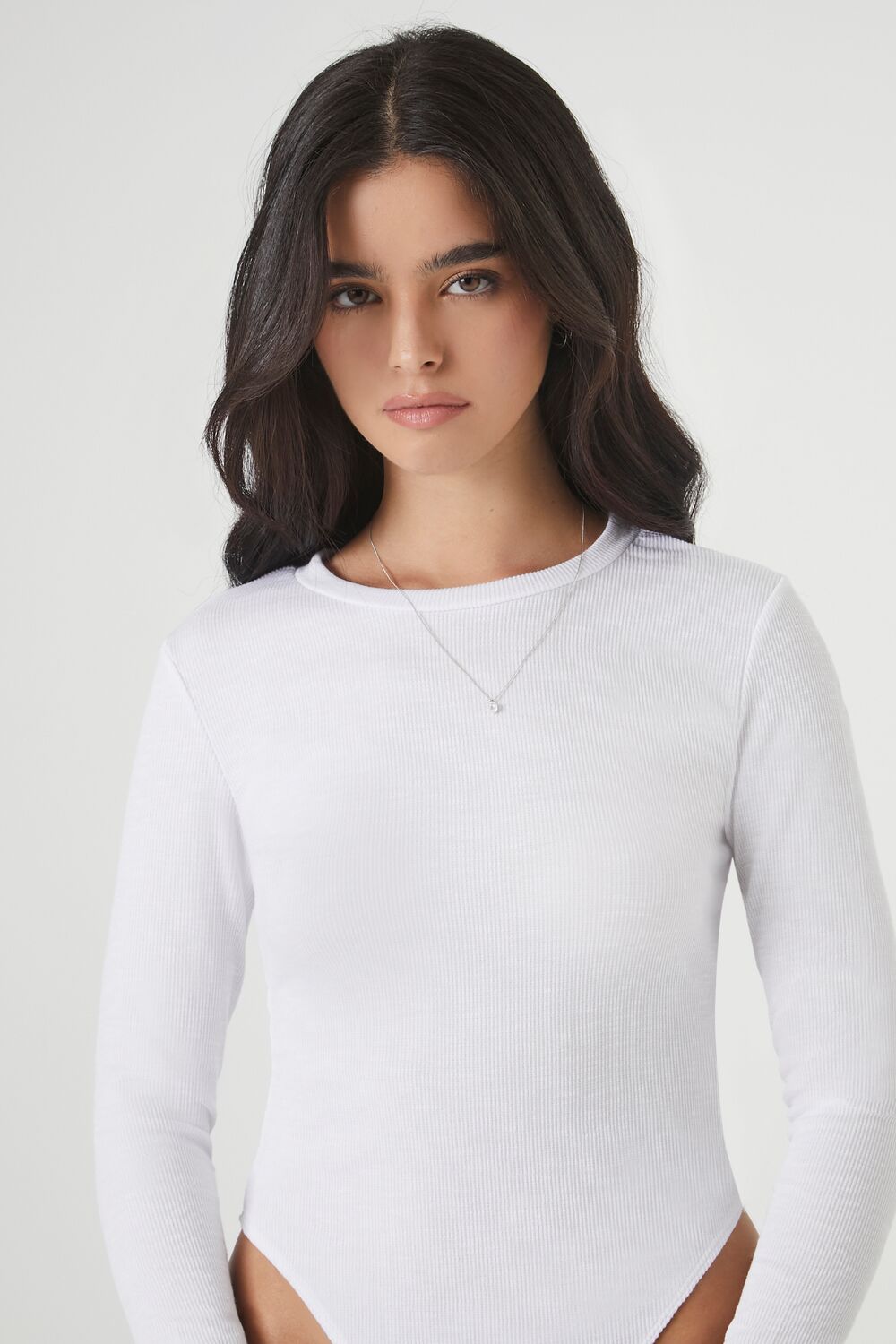 Ribbed Long-Sleeve Bodysuit