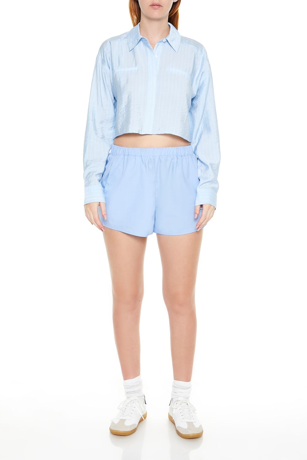 Cropped Pinstripe Shirt