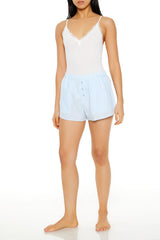 Seamless Lace-Trim Thong Bodysuit