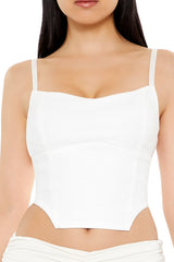 Cutout Corset Cropped Cami