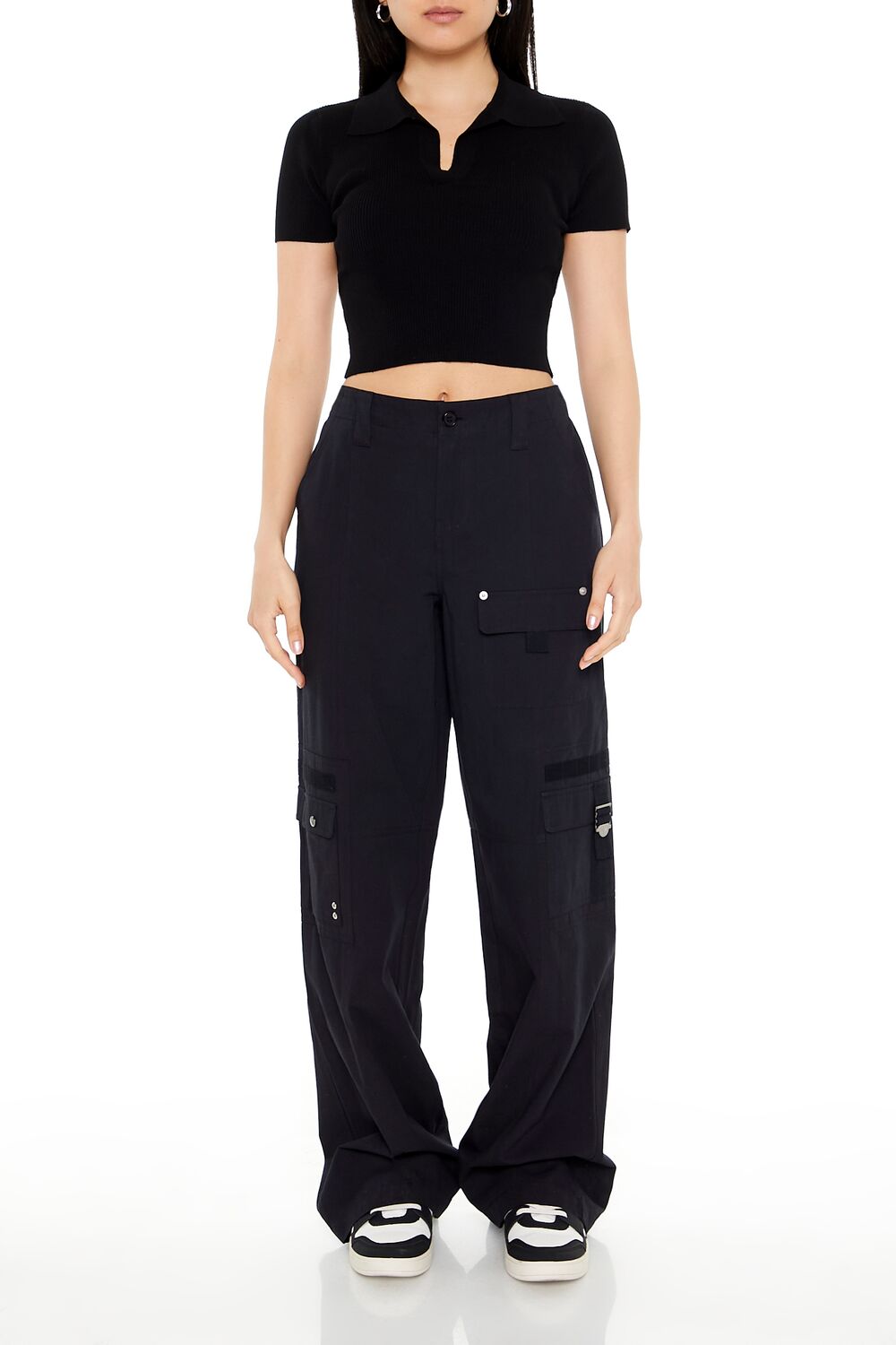 Ribbed Sweater-Knit Crop Top