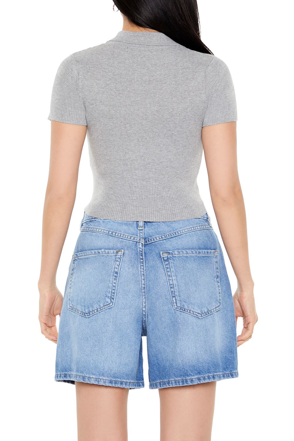 Ribbed Sweater-Knit Crop Top